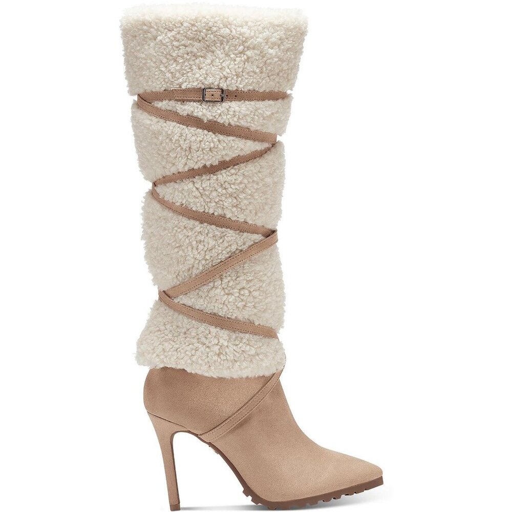 Thalia Sodi Faux Shearling Rikka Heeled Boots size 9M -G61 - Picture 3 of 4